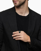 Streamline® Signet Ring in 18K Yellow Gold with Black Titanium, 20.2mm